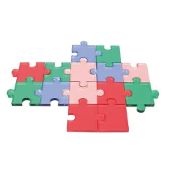 Hot Akrylpuslespil m. 56 brikker - Rød/pink/blå/grøn