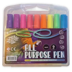 Allround tusser - Neon, 9 stk