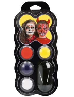 Hot Grim'Tout Ansigtsfarve - Palette m. 4 farver - Halloween