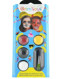 Hot Grim'Tout Ansigtsfarve - Palette m.  4 farver - Halloween