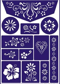 Discount Grim'Tout Ansigtsfarve - Skabelon til blomster