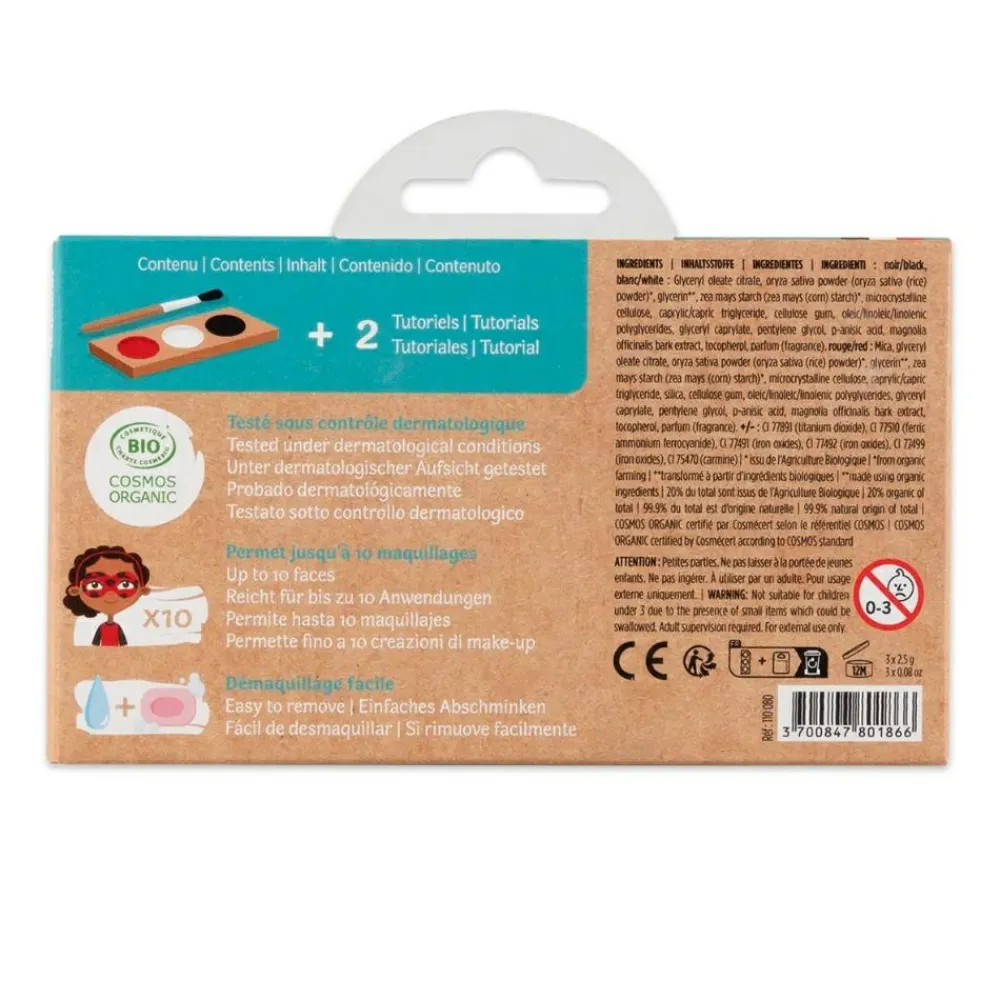 Best Ansigtsmaling m. 3 farver - Pirat & mariehøne