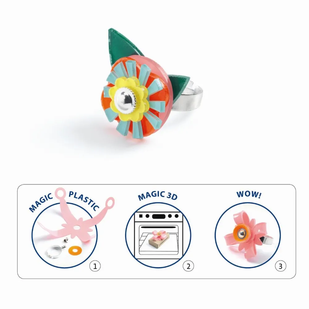 Online Djeco Artistic Plastic - Lav fingerringe af krympeplast