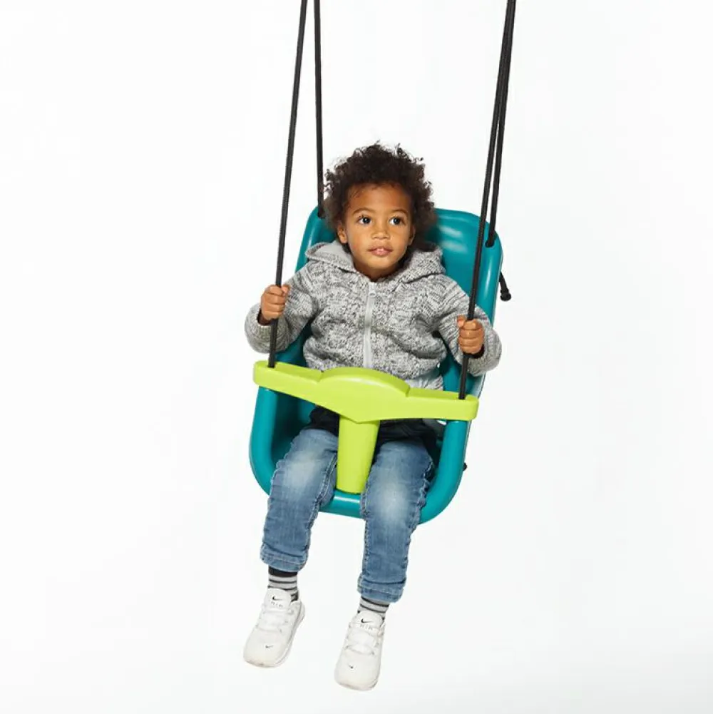 Sale DICE Babygynge - Turkis/lime (sort reb)