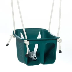 New DICE Babygynge retro - Mørkegrøn (beige reb)