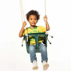 New DICE Babygynge retro - Mørkegrøn (beige reb)