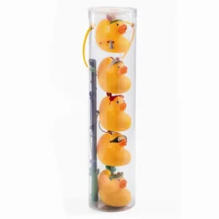 Sale Djeco Badeænder, 5 stk gule 8 cm + 2 fiskestænger