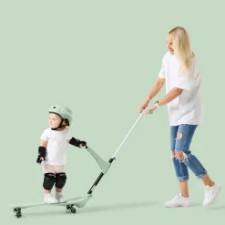 Clearance Ookkie Begynder-skateboard - Salvie grøn