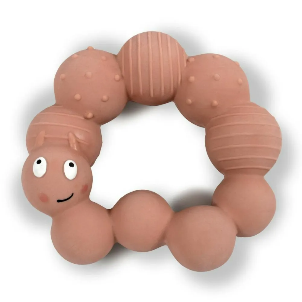 Discount Filibabba Bidedyr i 100% naturgummi - Larven Lily