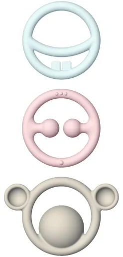 Sale Moluk Bideringe i silikone - Pastelfarver, 3 stk.