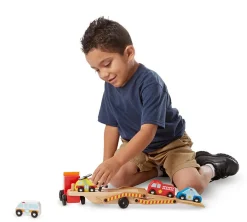 New Melissa & Doug Biltransporter m. redningskøretøjer