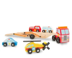 New Melissa & Doug Biltransporter m. redningskøretøjer