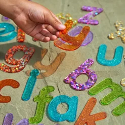 Outlet tickit® Bogstaver med glitter, 26 stk