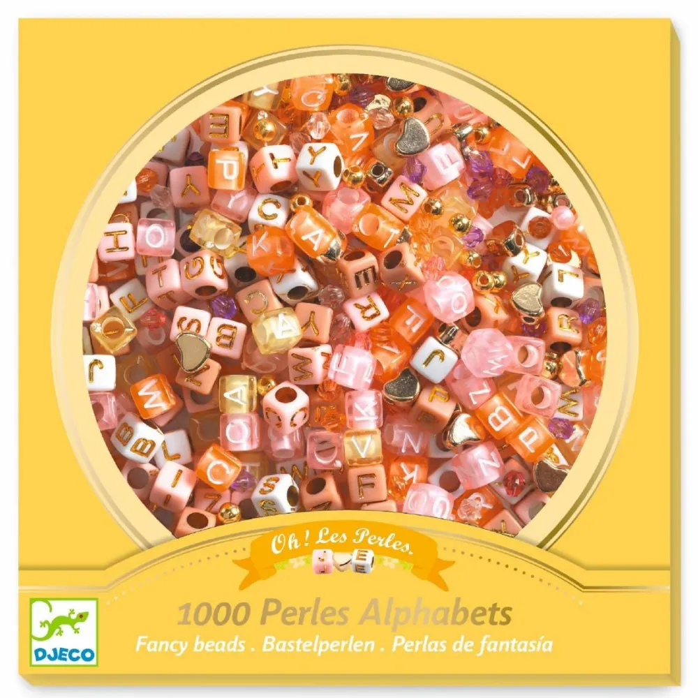 Best Djeco Bogstavperler - Guldmix, 1.000 stk
