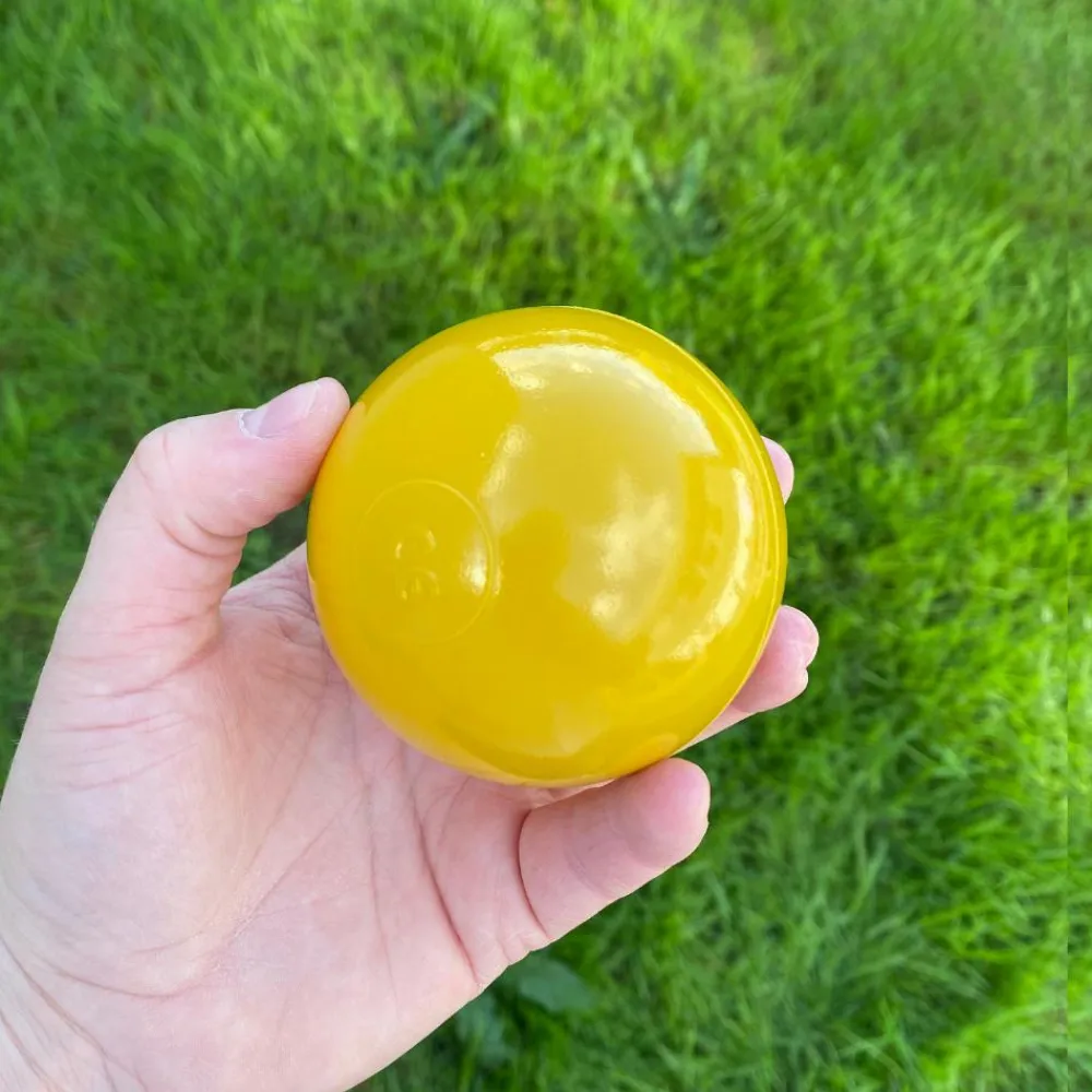 New KiDKii Boldbassin bolde Ø7 cm - Sennepsgul, 100 stk