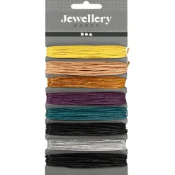 Creativ Company Bomuldssnor Ø1 mm. - Metallic, 8 stk.