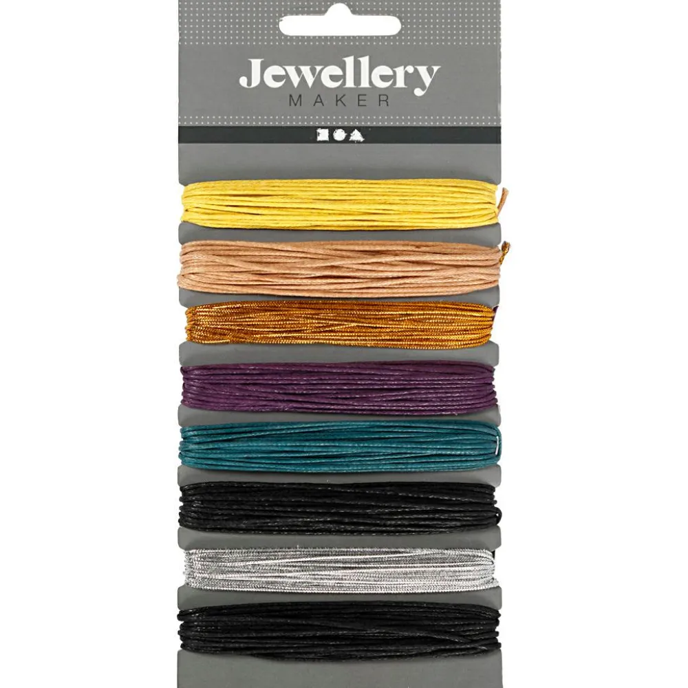 Creativ Company Bomuldssnor Ø1 mm. - Metallic, 8 stk.