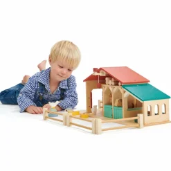 Tender Leaf Bondegård med dyr og tilbehør, 20 dele