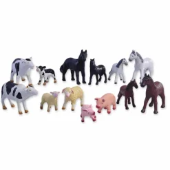 Outlet Green Rubber Toys Bondegårdsdyr - Sæt med 13 dyr