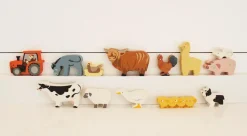 Online Tender Leaf Bondegårdsdyr af træ, 13 dele