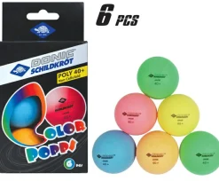 Clearance Bordtennisbolde Poly 40+, 6 stk. - Ø 4 cm.