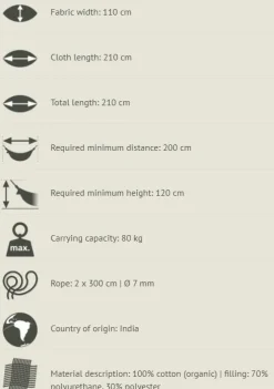 Sale La Siesta Børnehængekøje i økologisk bomuld - Lilly