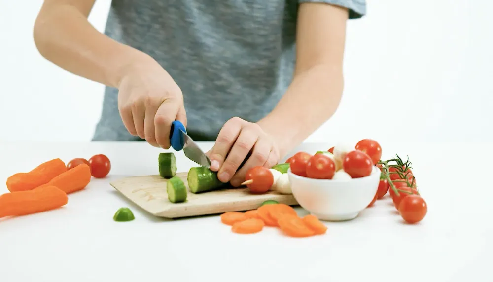 Sale Kinderkitchen Børneknivsæt - Grøn/Blå