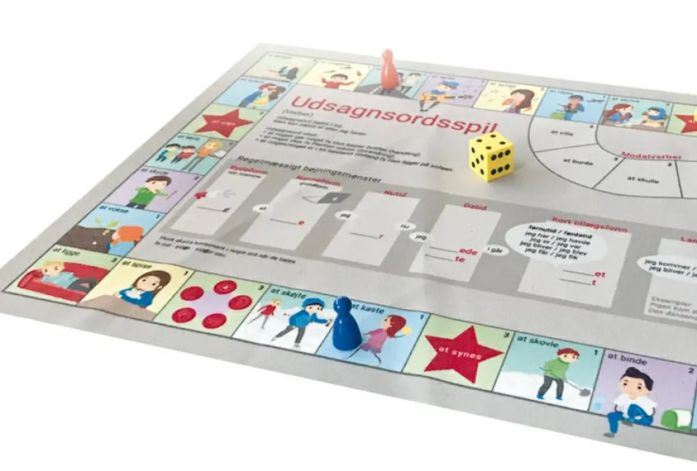 New Time2Learn Brætspil - Udsagnsordsræs