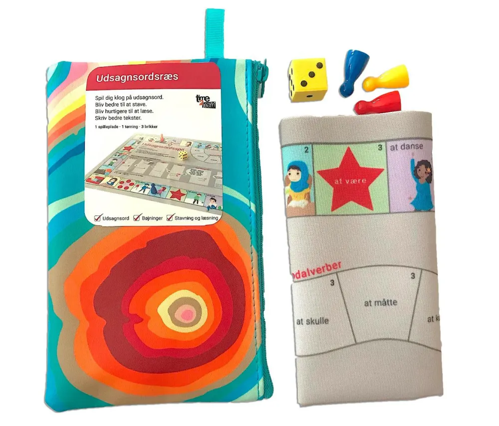 New Time2Learn Brætspil - Udsagnsordsræs