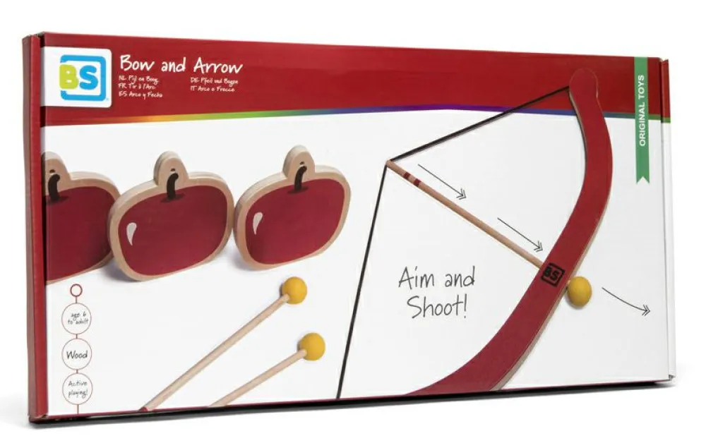 Best BS Toys Bue og pil - Inkl. 3 pile og 3 æbler