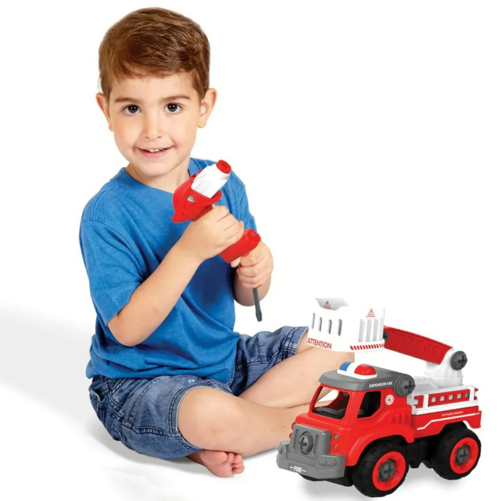 New edushape Byg selv bil m. fjernbetjening - Brandbil, lille