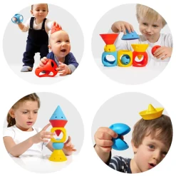 Hot Moluk Bygge- og fantasisæt i silikone, 9 dele