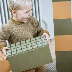 Dantoy Byggeklodser, store - Orange/grøn, 26 stk