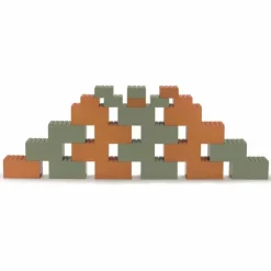 Dantoy Byggeklodser, store - Orange/grøn, 26 stk