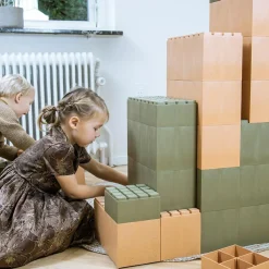 Dantoy Byggeklodser, store - Orange/grøn, 26 stk