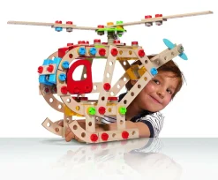 Sale Byggesæt i træ - spand med 225 dele