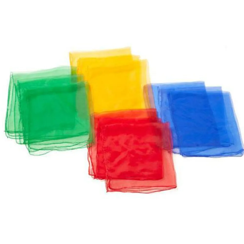 Discount Gonge Chiffontørklæder, små - Sæt m. 12 stk