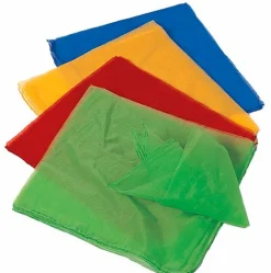 Gonge Chiffontørklæder, store - Sæt m. 4 stk