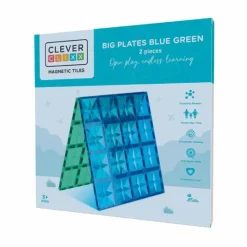 Best Cleverclixx | Big plates, Blue + Green , 2 stk