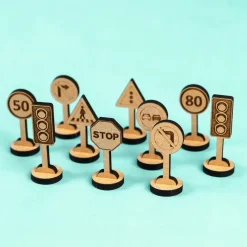 Discount Crateit Town - Trafik og vejskilte, 10 dele