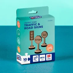 Discount Crateit Town - Trafik og vejskilte, 10 dele