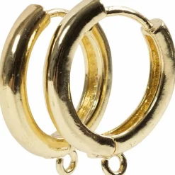 Hot Creativ Company Creoler øreringe med øje - Forgyldt, 2 x 2 par