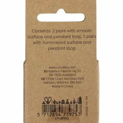 Hot Creativ Company Creoler øreringe med øje - Forgyldt, 2 x 2 par