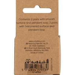 Hot Creativ Company Creoler øreringe med øje - Forsølvet, 2 x 2 par