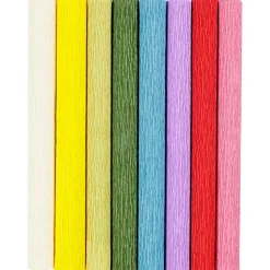 Clearance Creativ Company Crepepapir m. stræk - Basis, 8 ark