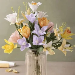 Sale Creativ Company Crepepapir m. stræk - Lilla/pink, 8 ark