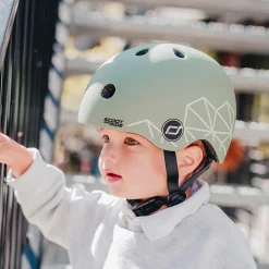 Hot Scoot & Ride Cykelhjelm til baby, 45-51 cm - Green lines