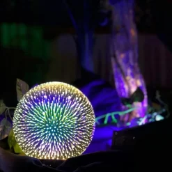 Sale 3D glas lampe m. LED lys