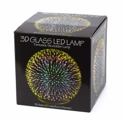 Sale 3D glas lampe m. LED lys