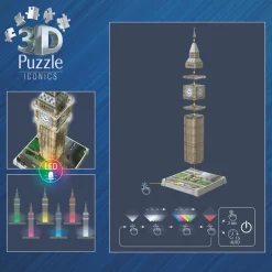 3D puslespil LED m. 216 brk. - Big Ben